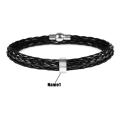 Shangjie OEM Bracelet de bracelet en cuir en acier inoxydable en cuir sur mesure bracelet